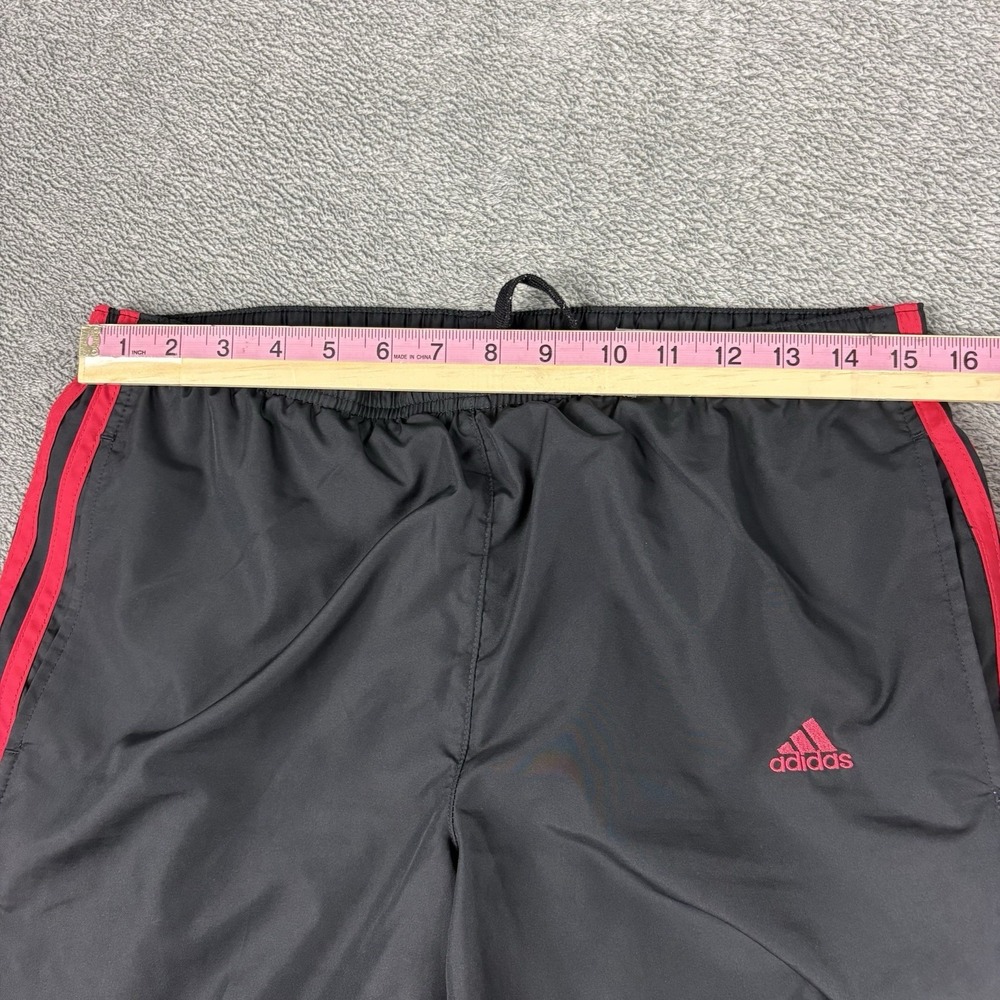 Adidas Pants Men's Large Black Track Athletic Pockets Running Y2K Ankle Zip - Picture 4 of 10